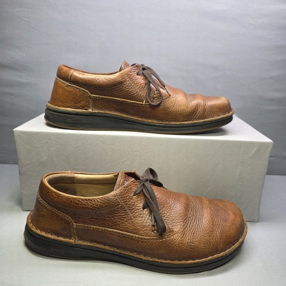 Birkenstock Shoes Mens 9 US 42 EU Brown Leather Derby Memphis Oxfords Lace Up